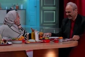 شوک نعیمه نظام‌دوست از شوخی عجیب جواد خیابانی | خانوم نظام دوست بیشتر شبیه توپ و دایره‌س !